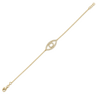 Micro Pave Diamond Evil Eye Bracelet, diamond, Izakov Fine Jewelry