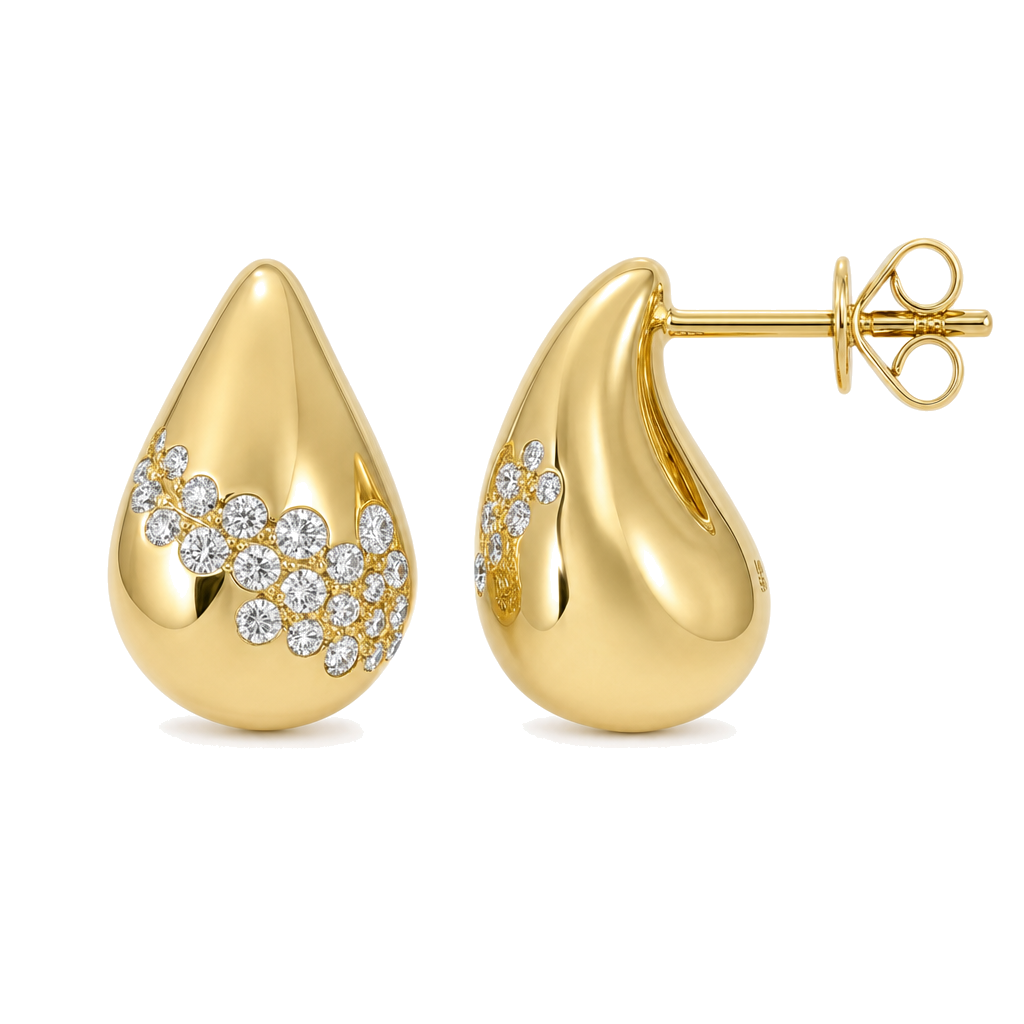 Confetti Drop Diamond Earrings, diamond, Izakov Fine Jewelry