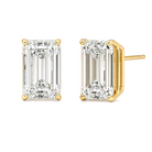 Lab-Grown Emerald Cut Diamond Stud Earrings, lab-grown diamond, Izakov Fine Jewelry