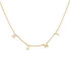 Personalized Block Station Name Gold Necklace, gold, Izakov Fine Jewelry