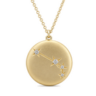 Constellation Zodiac Sign Coin Diamond Necklace, diamond, Izakov Fine Jewelry