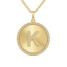 Radiating Diamond Initial Necklace, view 10