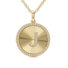 Radiating Diamond Initial Necklace