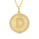 Radiating Diamond Initial Necklace