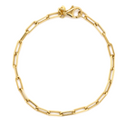 Paper Clip Link Gold Chain Bracelet