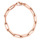 Paper Clip Link Gold Chain Bracelet