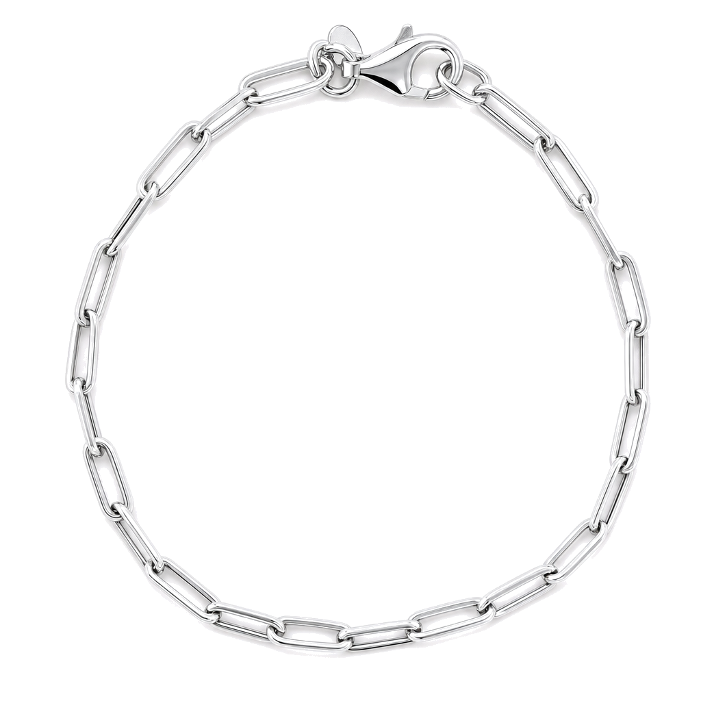 Paper Clip Link Gold Chain Bracelet