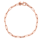 Paper Clip Link Gold Chain Bracelet
