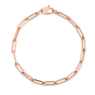 Paper Clip Link Gold Chain Bracelet