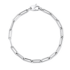 Paper Clip Link Gold Chain Bracelet