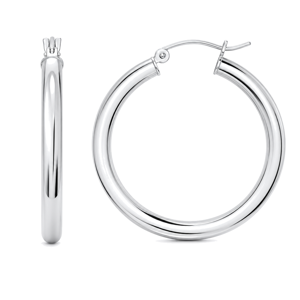 Tube Gold Hoop Earrings