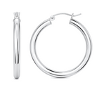 Tube Gold Hoop Earrings