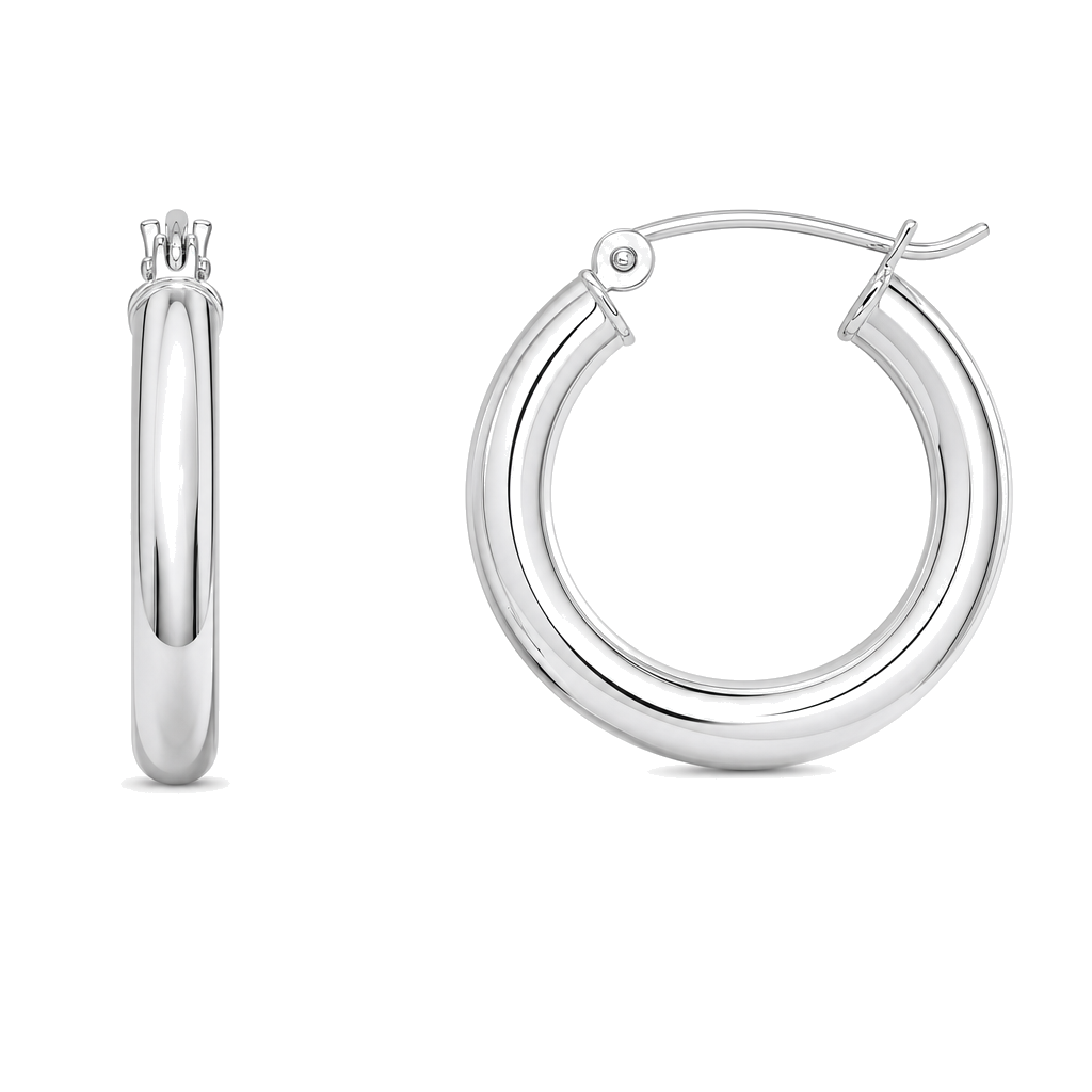 Tube Gold Hoop Earrings