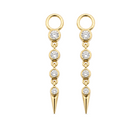 Bezel Diamonds Spike Earring Charms