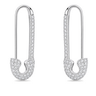 Micro Pave Diamond Large Safety Pin Earrings
