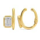 Emerald Cut Lab Diamond Bezel Ear Cuff