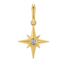 Round Diamond Starburst Necklace Charm