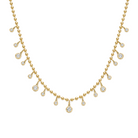 Round Lab Diamond Ball Chain Necklace