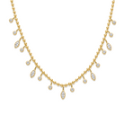 Round & Marquise Lab Diamond Ball Chain Necklace