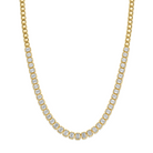 Emerald Cut Lab Diamond Tennis Necklace