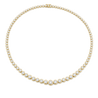 Round Lab Diamond Graduated Tennis Necklace