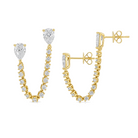 Pear Lab Diamond Double Stud Earrings