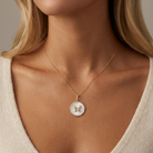 Papillon Radiating Mother of Pearl Pendant — model shot