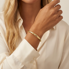 Aurora Diamond Bangle — model shot
