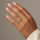 Bezel Diamond Spikes Ring — model shot