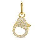 Micro Pave Diamond Lobster Charm Enhancer