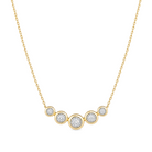 Graduated Bezel Set Diamond Necklace