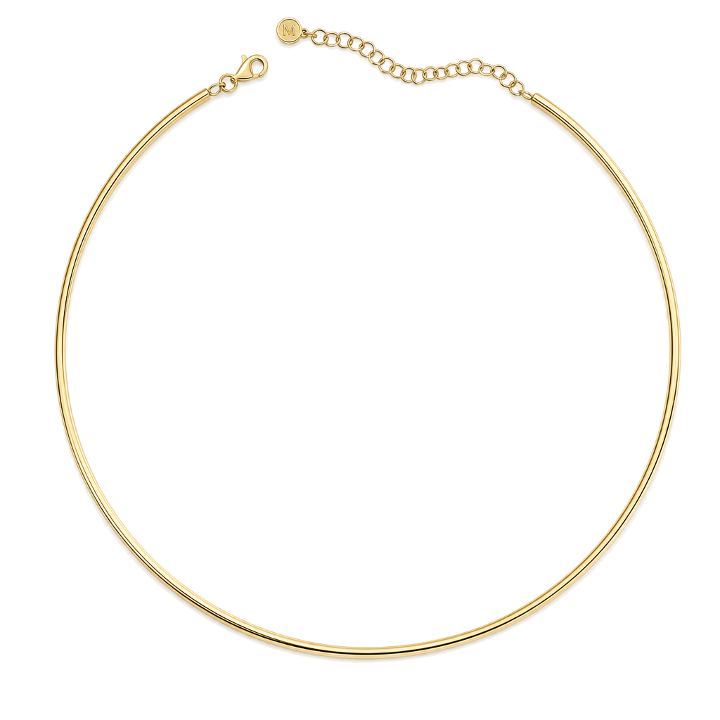 Omega Wire Gold Choker Necklace