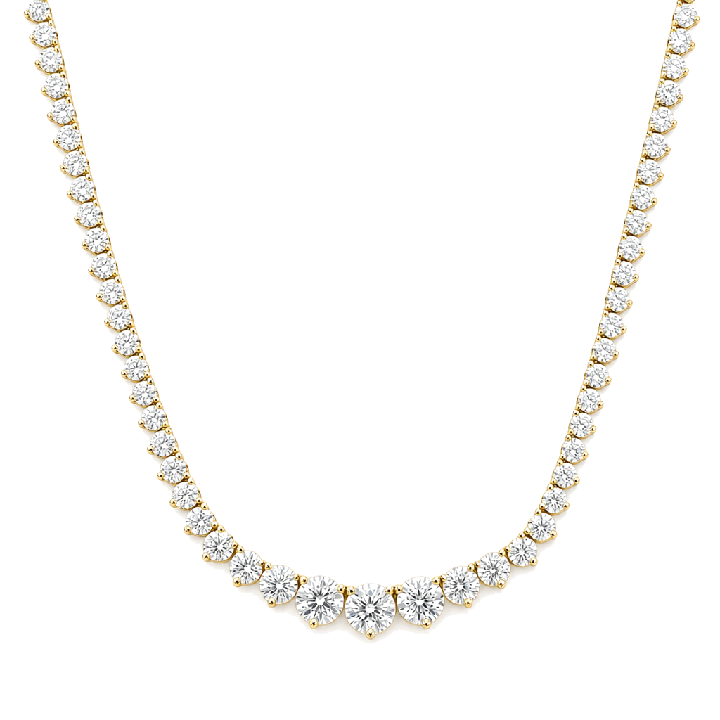 Riviera Graduated Lab-Grown Diamond Tennis Necklace