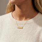 Cloud Mama Diamond Necklace — model shot