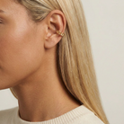 Cuban Link Gold Ear Cuff — model shot