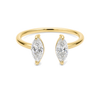 Toi et Moi Marquise Diamonds Open Ring
