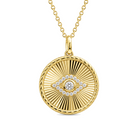 Diamond Radiating Evil Eye Necklace