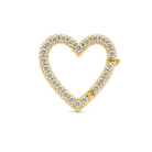 Heart Diamond Accented Carabiner Charm Enhancer