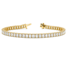 Lab-Grown Emerald Cut Diamond Tennis Bracelet