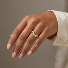 River of Light Diamond Ring — model shot