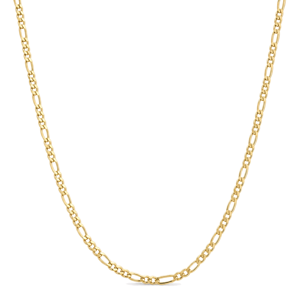 Solid Figaro Chain Gold Necklace