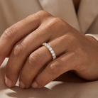 Classic Pave Lab Diamond Ring — model shot