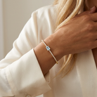 Capri Diamond Bangle — model shot