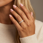 Crest Diamond Ring — model shot