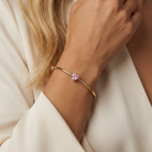 Roseau Diamond Bangle — model shot