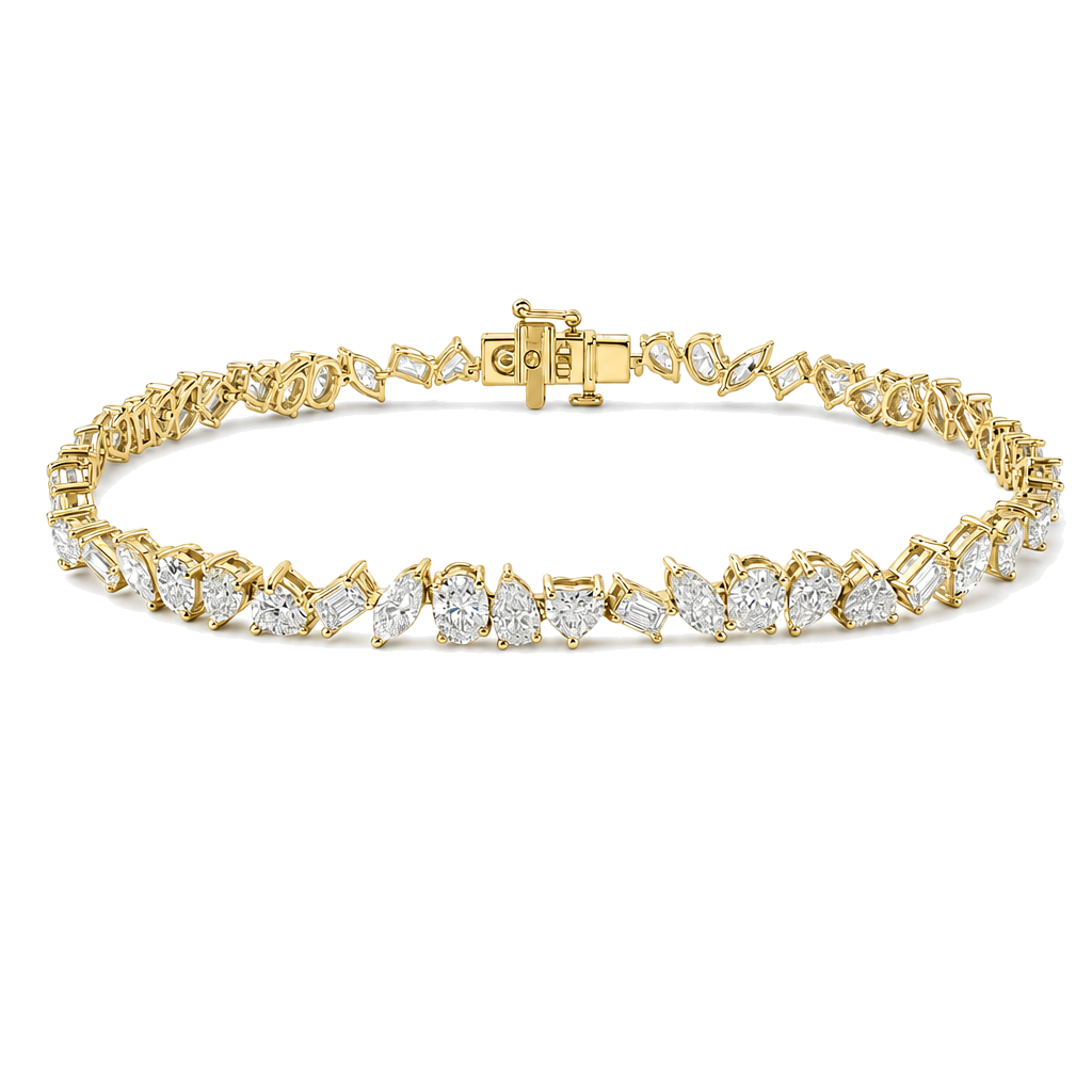 Multi-Shape Lab Diamond Tennis Bracelet