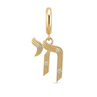 Diamond Accented Chai Pendant