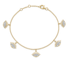 Evil Eyes Station Diamond Bracelet