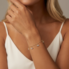 Evil Eyes Station Diamond Bracelet — model shot