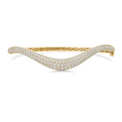 Wavy Pave Diamond Bangle